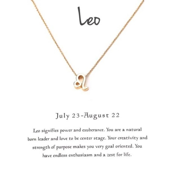 Zodiac Sign Gold Necklaces, All Signs Available - Picture 2 of 5